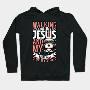 Jesus and dog - Shih Tzu Hoodie